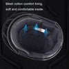 SOMAN Motorcycle Half Helmet Adjustable Helmet With Inner Mirror, Size: M(Bright Black)
