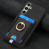 For Samsung Galaxy A56 5G Retro Splitable Magnetic Card Bag Leather Phone Case(Black)