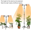 LED Growth Lamp Full-Spectrum Floor Tripod Plant Lamp Indoor Breeding Folding Filling Light, Specification: Three Head US Plug