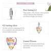 S925 Sterling Silver Heart Letter Pendant DIY Bracelet Necklace Accessories