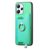 For Redmi K70 / K70 Pro 5G Retro Magsafe Cross Leather Ring Holder Card Bag Phone Case(Green)