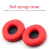 2pcs For JBL Synchros S400BT Headphones Imitation Leather + Memory Foam Soft Earphone Protective Cover Earmuffs(Black)