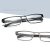 Simple Matel Frame Reading Glasses Hyperopia Eyeglasses +2.00D(Gun-color)