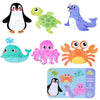 DUOQU Children Early Education Picture Puzzle Toy Box Set(Ocean Animal)