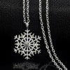 3 PCS Charms Crystal Snowflake Zircon Flower Christmas Necklaces