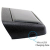 Solar Night Light Car Clock Automotive Electronic Clock Temperature Time+Date+Week+Temperature(Warm Light)