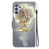 For Samsung Galaxy A32 5G Crystal Texture Colored Drawing Leather Phone Case(Sika Deer)