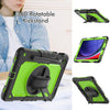 For Samsung Galaxy Tab S9 / S9 FE Silicone + PC Tablet Case(Black+Yellow Green)