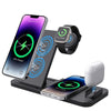 4-in-1 Foldable Desktop Mobile Phone Watch Earphones Wireless Charger(White)