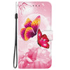For Samsung Galaxy S21 5G Crystal Texture Colored Drawing Leather Phone Case(Pink Butterflies)