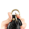 HP-A009 Motorcycle Cowhide Leather Induction Key Protective Cover for Harley Sportster S(Black)