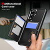 For Samsung Galaxy S24+ 5G Horizontal Flip Card Bag Holder Leather Phone Case(Black)