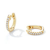 S925 Sterling Silver Simple Ear Buckle Women Earrings, Size:S(Gold)
