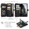 For Samsung Galaxy A56 CaseMe C30 Card Slots Zipper Wallet Leather Phone Case(Black)