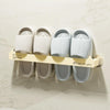 Long Traceless Wall Mounted Bathroom Slipper Rack Drainage Storage Shelf