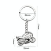Simulation Cool Motorcycle Keychain Metal Decoration Pendant, Style: X-104 Silver