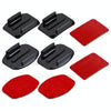 PULUZ 2 PCS Curved Surface Mounts + 2 PCS Flat Surface Mounts + 4 PCS Adhesive Mount Stickers for PULUZ Action Sports Cameras Jaws Flex Clamp Mount for GoPro, Insta360, DJI and Other Action Cameras