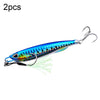 2 PCS PROBEROS LF103 Simulation Metal Sea Fishing Bait, Specification: 50g(H With Hook)