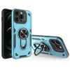 For iPhone 12 Pro Metal Rotating Bracket TPU + PC Magnetic Phone Case(Bright Blue)