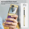 For Samsung Galaxy Z Flip5 Integrated AG Frosted Vacuum Plating Phone Case(Purple)