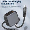 LDNIO Q408 100W GaN USB+3 USB-C / Type-C Interface Charger with 1m 100W USB-C / Type-C to USB-C / Type-C Data Cable, Plug Type:UK Plug(White)