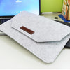 Portable Air Permeable Felt Sleeve Bag for MacBook Laptop, with Power Storage Bag, Size:15 inch(Grey)