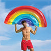 Inflatable Rainbow Shaped Floating Mat Swimming Ring, Inflated Size: 180 x 90cm