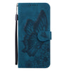 For Samsung Galaxy A36 5G Retro Skin Feel Butterflies Embossing Horizontal Flip Leather Phone Case(Blue)