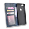 For Alcatel 1V (2019) with Fingerprint Hole Magnetic Buckle Retro Crazy Horse Texture Horizontal Flip Leather Case with Holder & Card Slots & Photo Frame(Blue)