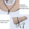 8112 Ladies Sunshade Large Brim Ponytail Bucket Hat(Khaki)
