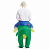Operated Inflatable Dinosaur Fancy Polyester Dress Halloween Party Costume for Adult, Recommended Height: 1.6-1.9m(Green)
