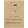 Zodiac Signs Necklace Electroplate Alloy Short Chain Jewelry, Style: Leo Silver
