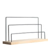Wooden Base Iron Multi-Layer Earrings Storage Display Rack Can Hang Jewelry Display Shelf, Style: 3 Layers (Black)