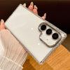 For Samsung Galaxy S25+ 5G Transparent Phone Case with Lens Film(Grey)