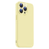 For iPhone 13 Pro Max Nano Lens Cover Liquid Silicone Phone Case(Yellow)