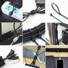 3 In 1 0.5m Kit Cord Management Organizer Kit Cable Sleeve With Zipper Cable Clip