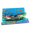 Bubbling Shipwreck Aquarium Ornament - Resin Decoration 24cm