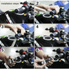 Pair Motorcycle Turn Double Light Grip Bar Plug Strobe Side Marker End LED Handlebar Lamp, Yellow and White Light