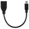 Mini 5-pin USB to USB 2.0 AF OTG Adapter Cable, Length: 12cm(Black)