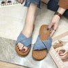 Summer Ladies Outdoor Flat Slippers, Size: 36(Blue)