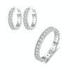 Sterling Silver Fine Sparkle Zirconia Stud Earrings Ring Set(No. 8)
