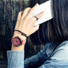 Denim Design Leather Strap Quartz Watches for Women(Red)