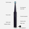 USB Wireless Charge Sonic Electric Toothbrush Adult Oral Hygiene Rechargeable Ultrasonic Tooth Brush with 4 Brush Heads (Green)