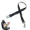 Reflective Dog Car Seat Belt, Adjustable & Telescopic (Black)
