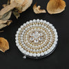 Metal Makeup Round Mirror Portable Diamond Mirror Folding Mini Double-sided Round Mirror
