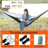 Outdoor Hammock Nylon Parachute Cloth Travel Camping Swing, Style: 3m x 2m (Black+Gray)