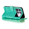For Xiaomi Redmi K70 Lace Flower Embossing Flip Leather Phone Case(Green)