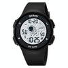 SKMEI 2068 Multifunctional Men 50M Waterproof Noctilucent Sports Digital Wrist Watch(Black White)