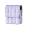 For Samsung Galaxy Z Flip6 BFB04 Plaid Crossbody Fold Phone Bag(Purple)