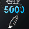 USAMS SJ741 30W USB-C / Type-C to 8 Pin Zinc Alloy Digital Display Fast Data Cable, Length: 1.2m(Titanium)